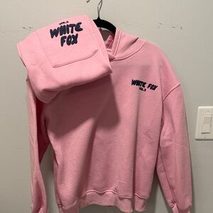 White Fox Boutique Pink Hoodie Set